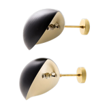Pair of Italian black shell appliques