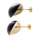 Pair of Italian black shell appliques