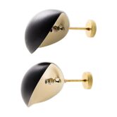 Pair of Italian black shell appliques