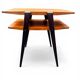 Table d’appoint / chevet scandinave à double plateau Suède 1960