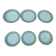 6 Vintage Celadon Plates by Villeroy & Boch from the 1950s