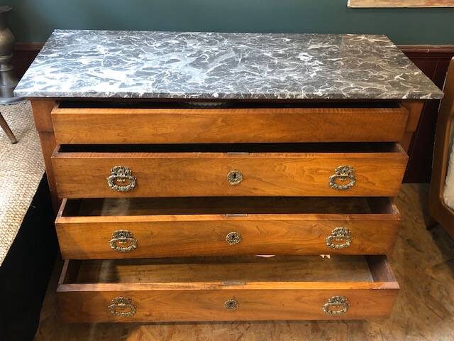 Commode with marble top