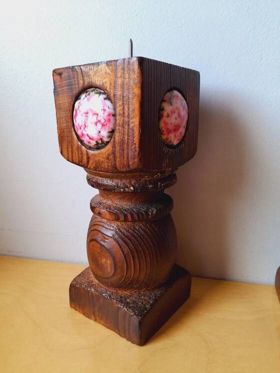 Brutalist candle holder pair Capo Esmaltes