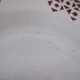 2 hollow plates made of Saint Amand earthenware