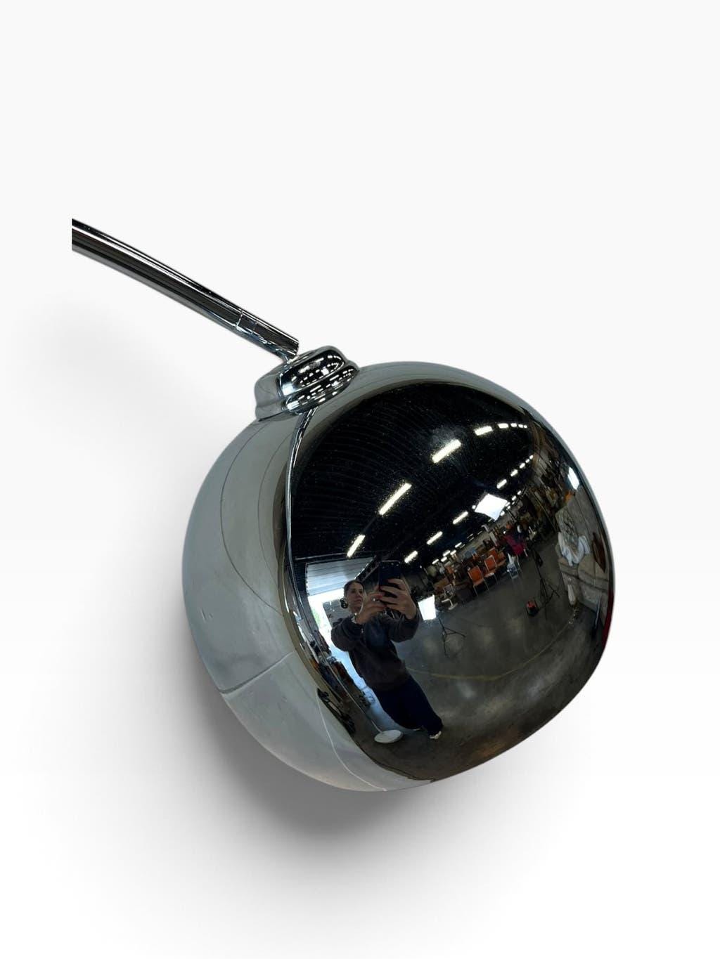 Vintage chrome arc lamp with marble base KARE