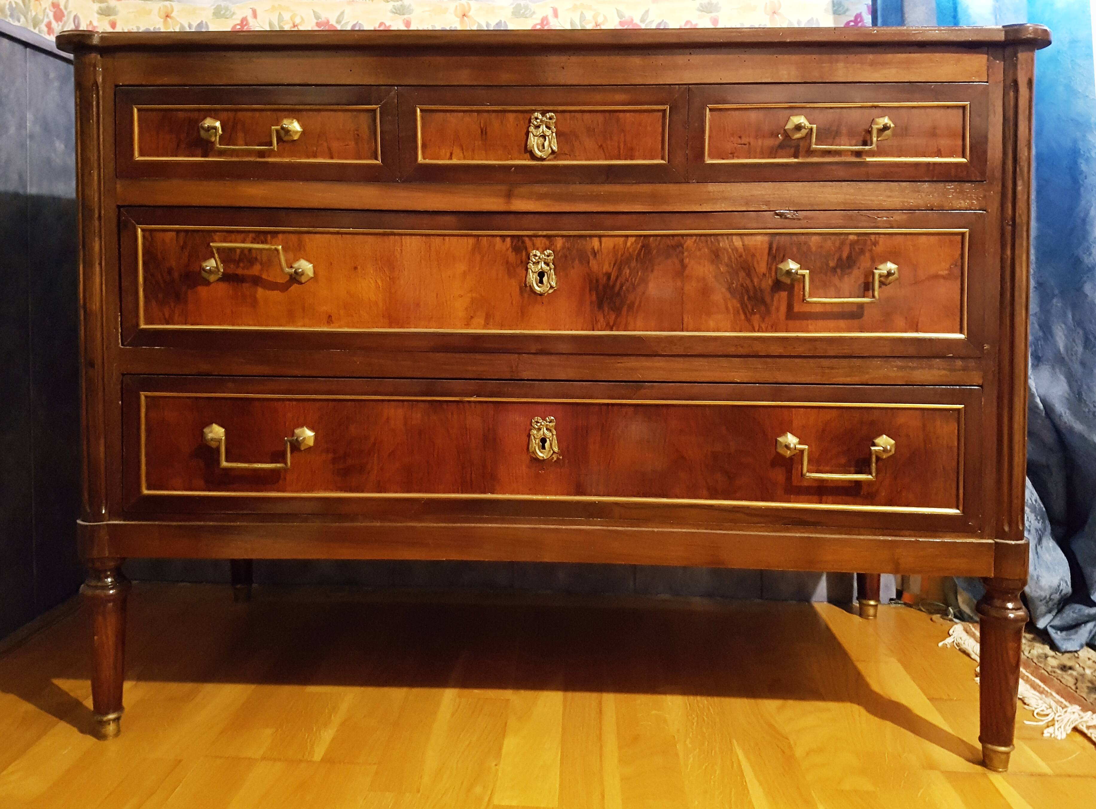 Louis XVI mahogany commode