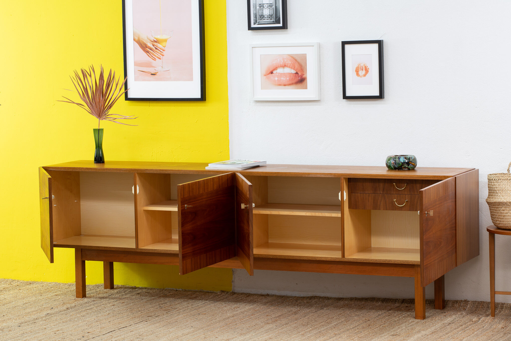 Vintage Scandinavian sideboard – 250 cm