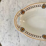 Oval and hollow dish longwy model "cézarine" art deco 30s