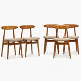 Set of 5 type 5912 chairs from the 60s.