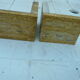 Pair of art deco book greenhouses in marble and travertine