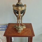 19th century Empire style gilded bronze cassolette lamp