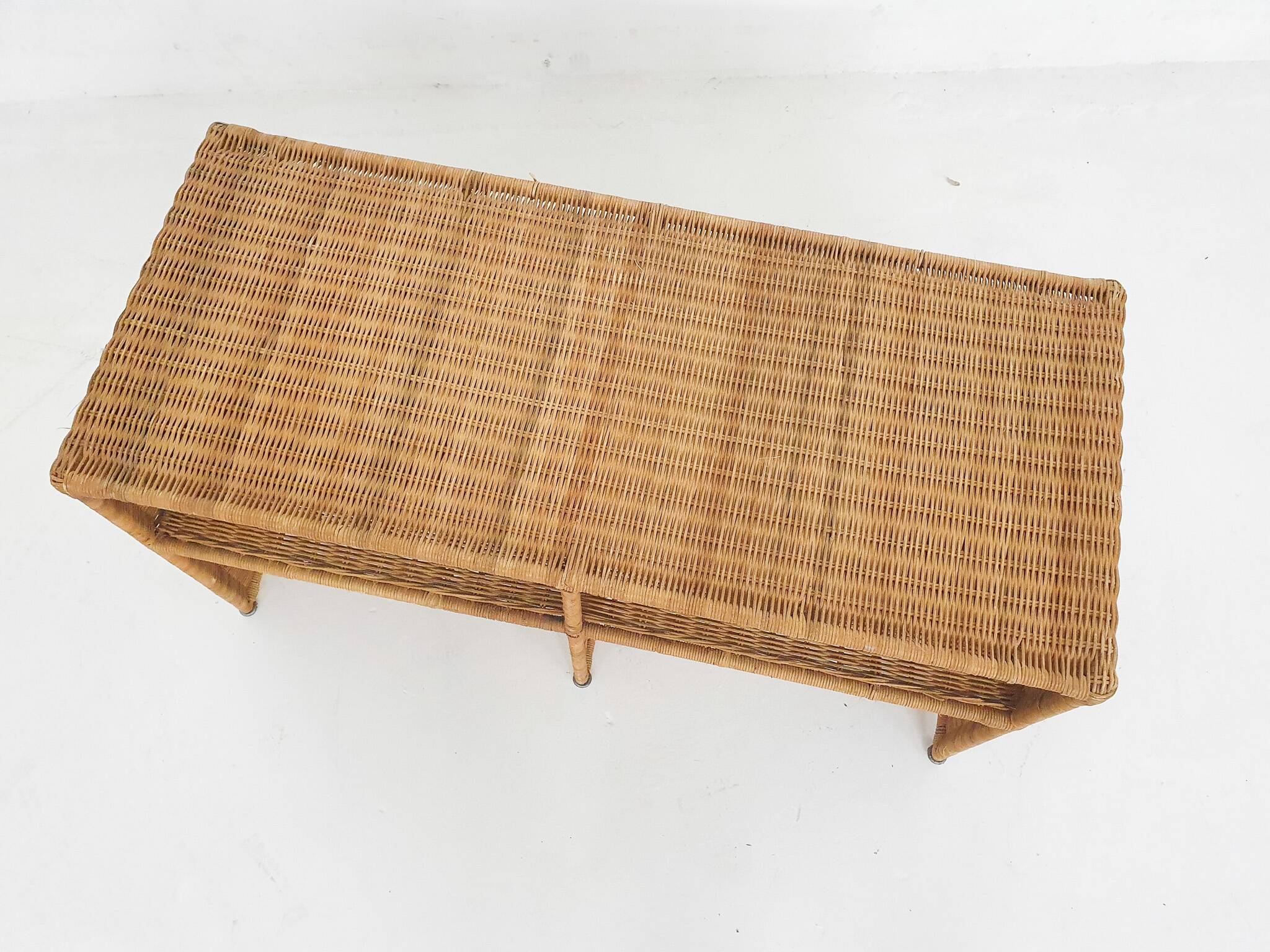 Mid-century wicker sideboard, France 1960's