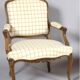 Pair of Louis XV style armchairs in molded and carved beech