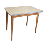 Vintage table 1960's wood and formica with extensions and wooden legs