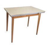 Vintage table 1960's wood and formica with extensions and wooden legs