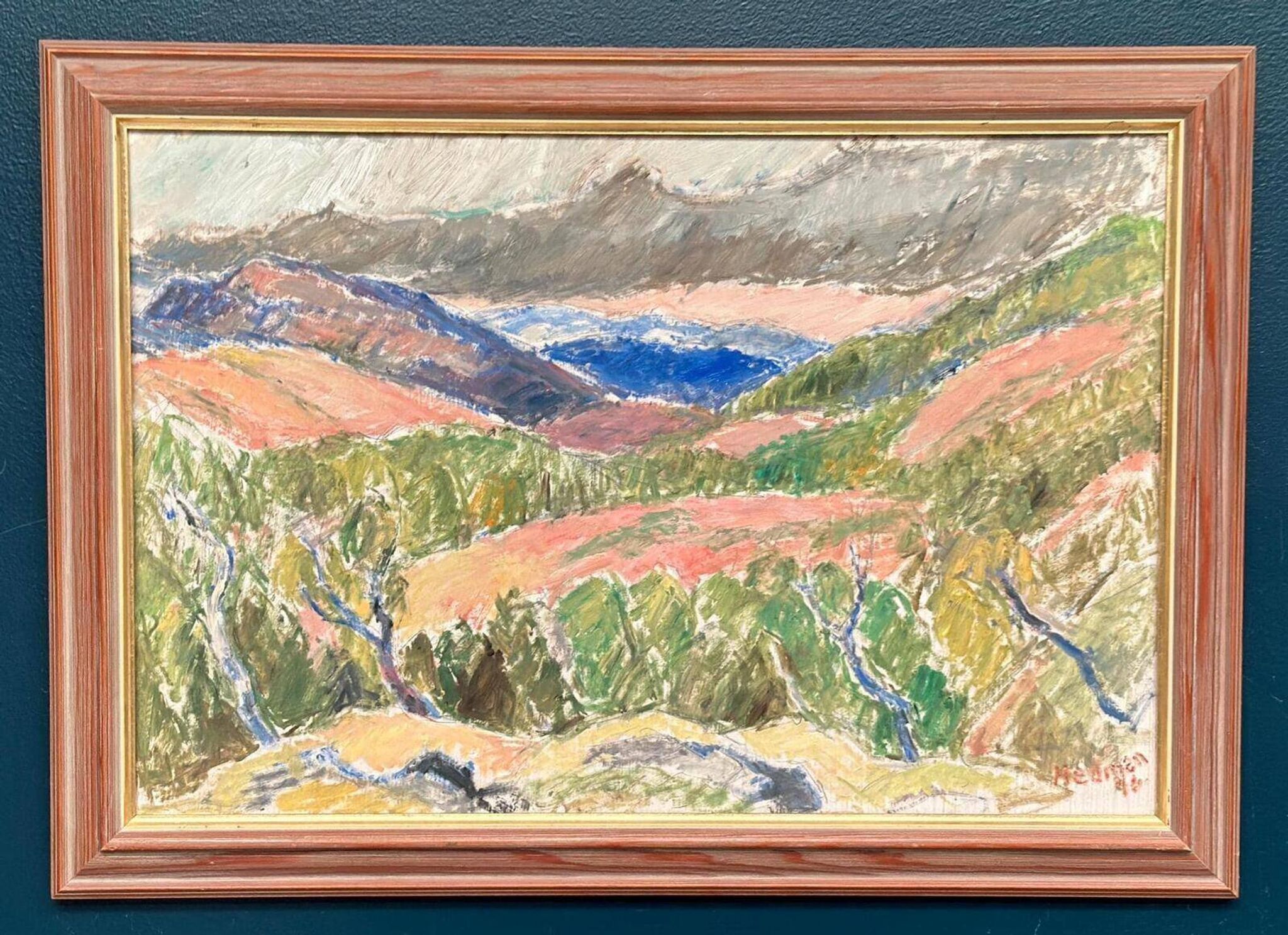Original Swedish Oil On Panel – Jämtland By John Hedman – Dated 1946