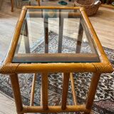 Vintage rattan coffee table