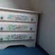 Children's room chest of drawers. Floral pattern by artist Sylvie Karle Marquet.