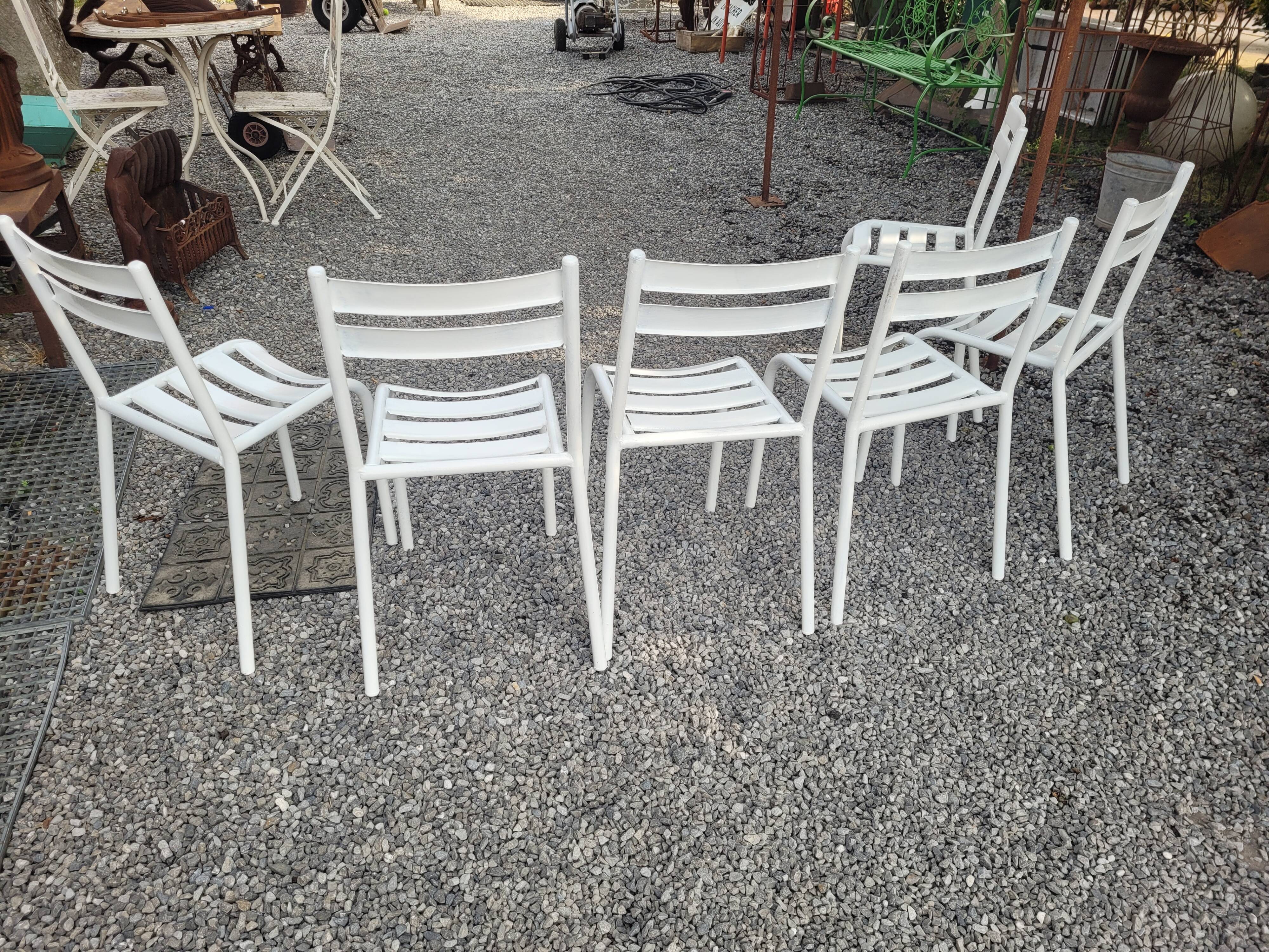 6 iron garden chairs