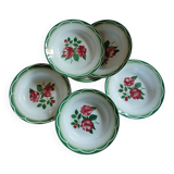 6 antique deep plates from Digoin and Sarreguemines