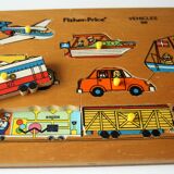 Puzzle sur le thème véhicules en bois