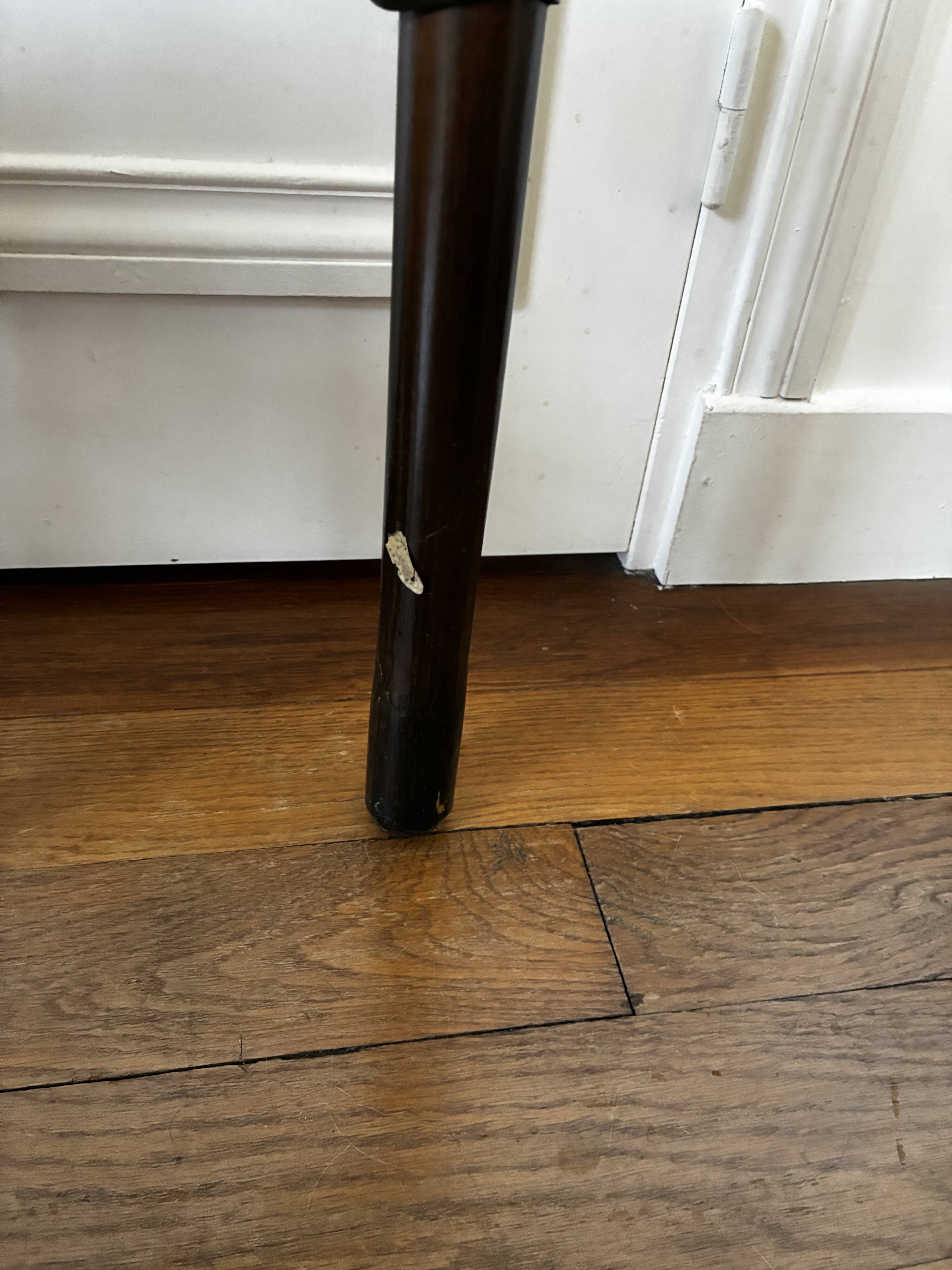 Bamboo and smoked glass nesting coffee tables