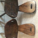Paire de chaises brutalistes