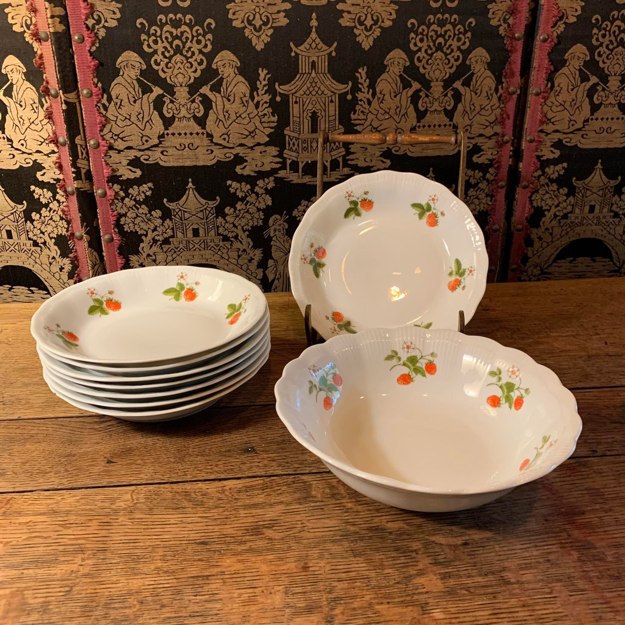 Service à fruits en porcelaine