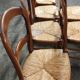 Lot de 6 chaises rustique Paillé