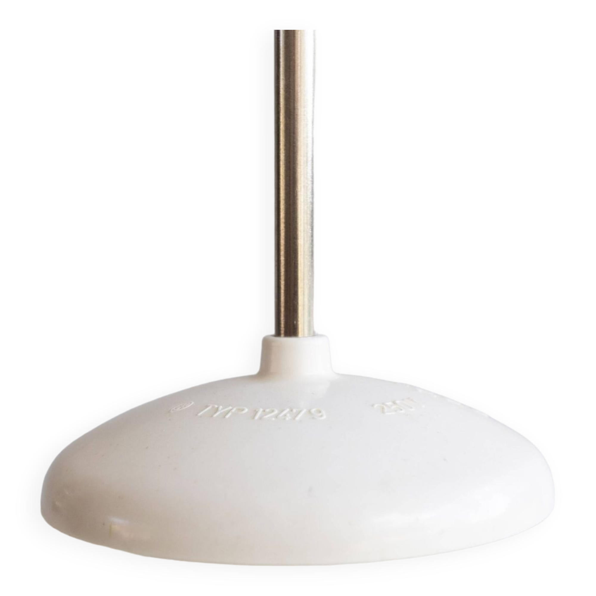 White Bakelite Czechoslovak Hanging Lamp, 1970s