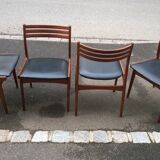 Lot of 4 Danish teak chairs by Uldum Mobelfabrik