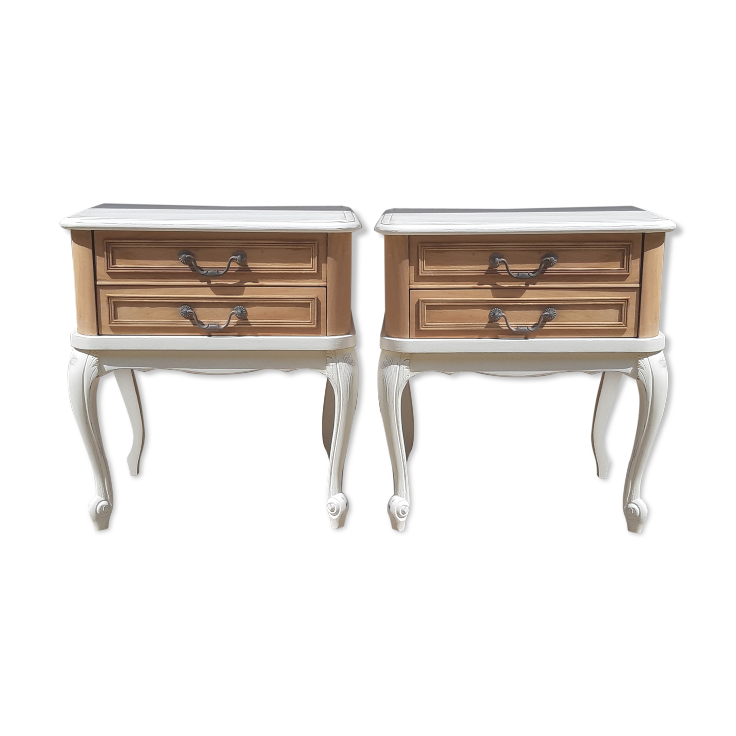 Pair of bedside milk -wood