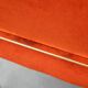 Set of 4 vintage golden metal and orange fabric chairs, 1970s modernist