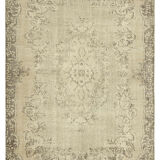 Handmade oriental beige rug 200 cm x 310 cm