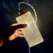 Baladeuse ou lampe à poser globe vintage en verre