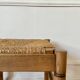 Tabouret paille et bois ancien