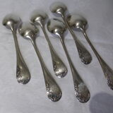6 vintage silver plated soup spoons with hallmarks