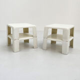 Set of 4 white "Quattro Gatti" side tables by Mario Bellini for C&B Italia, 1960