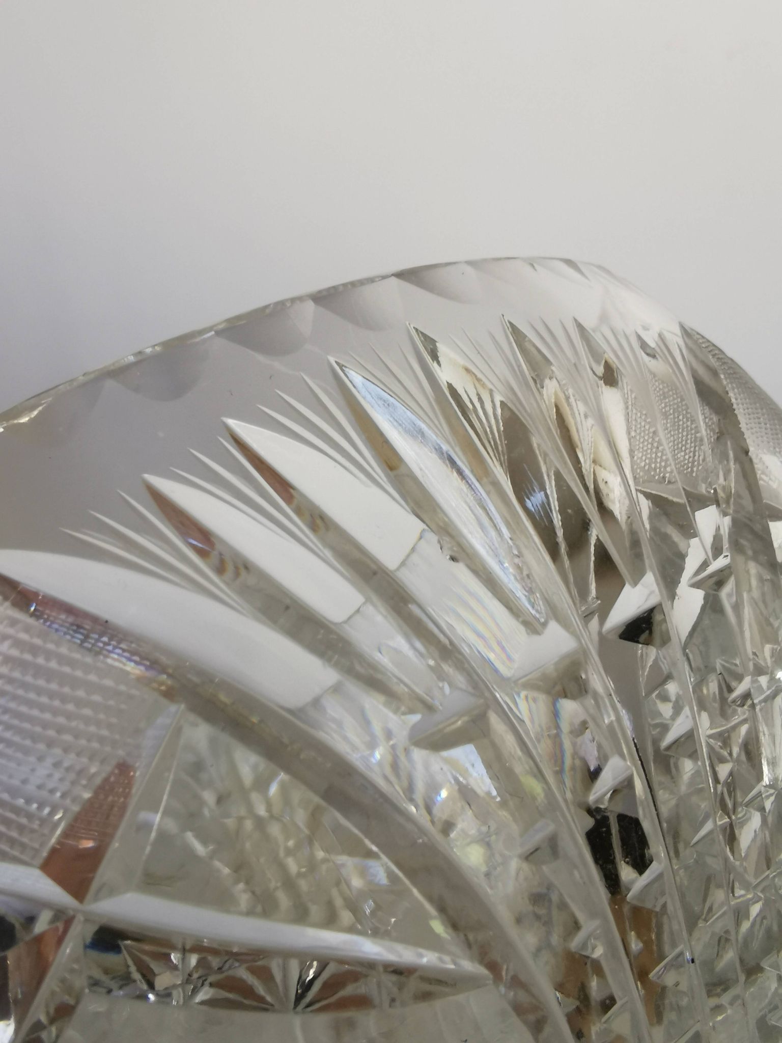 Vintage 1970s Lead Crystal Bowl: Bohemian Table Centerpiece