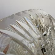 Vintage 1970s Lead Crystal Bowl: Bohemian Table Centerpiece
