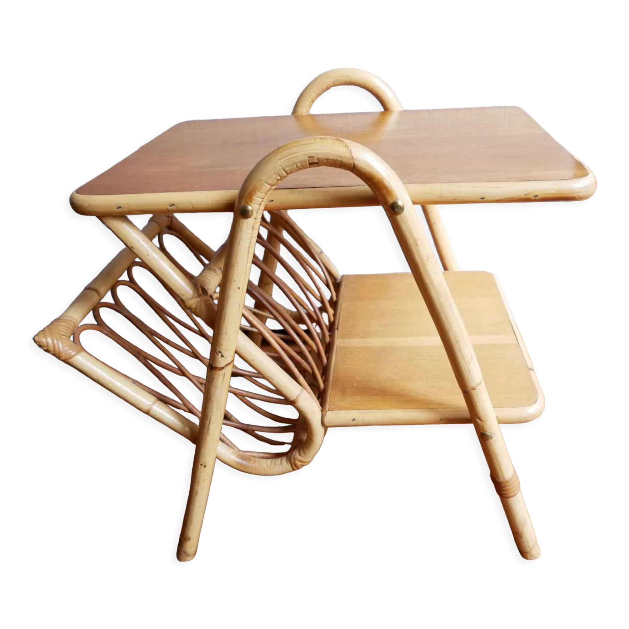 Rattan sofa end/magazine door