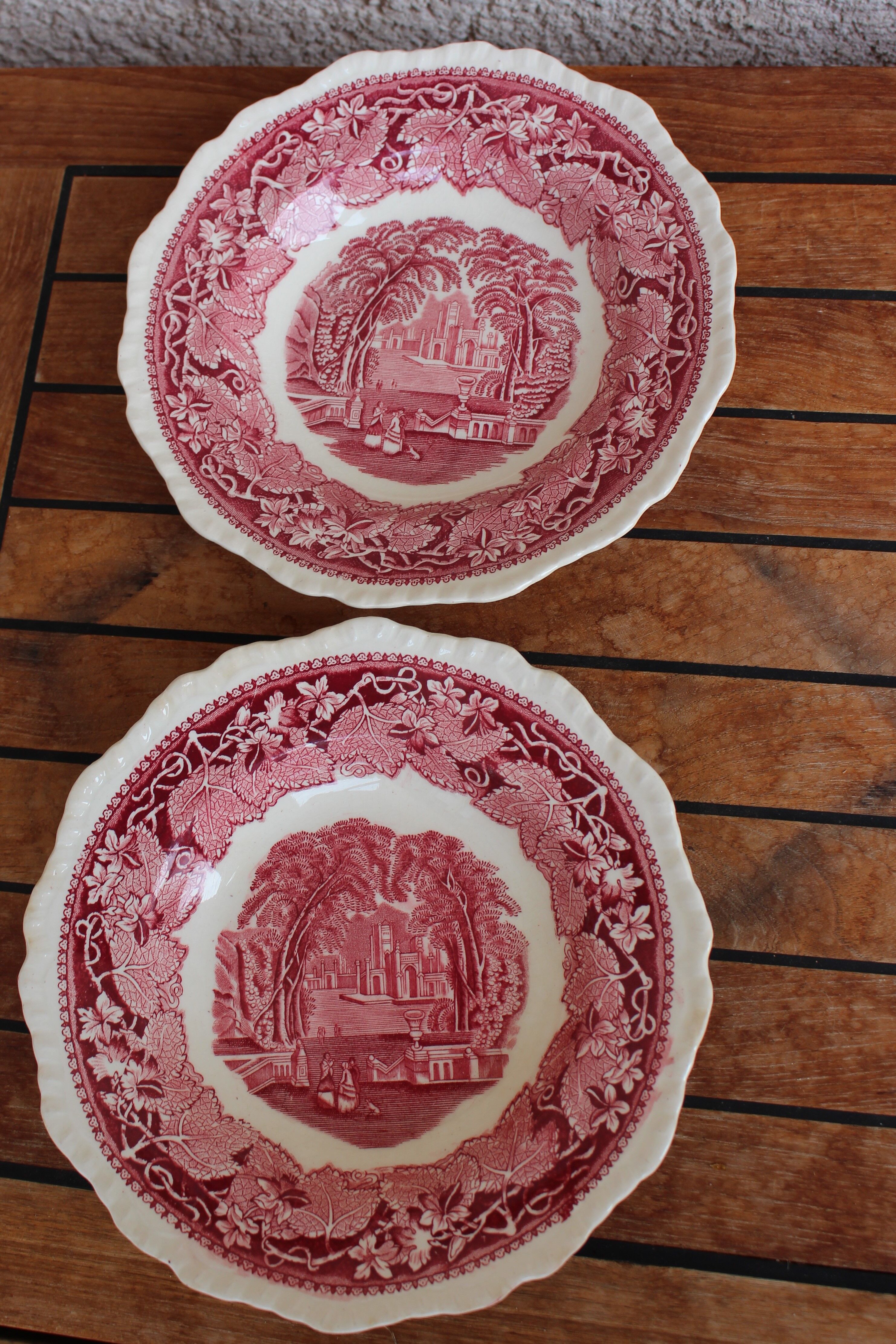 4 "mason's" english porcelain soup plates