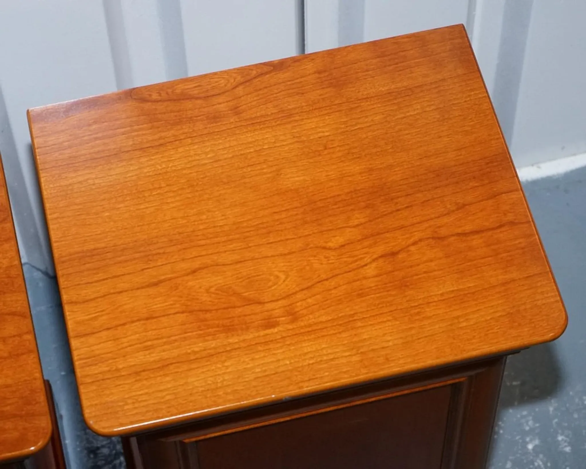 Vintage Cherry Nightstands, France, Set of 2