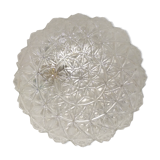 Cast glass ceiling lamp years 1960