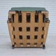 1960s, Danish armchair, green and beige furniture wool.