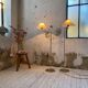 Pair of SCE floor lamps articulated brass 70s
