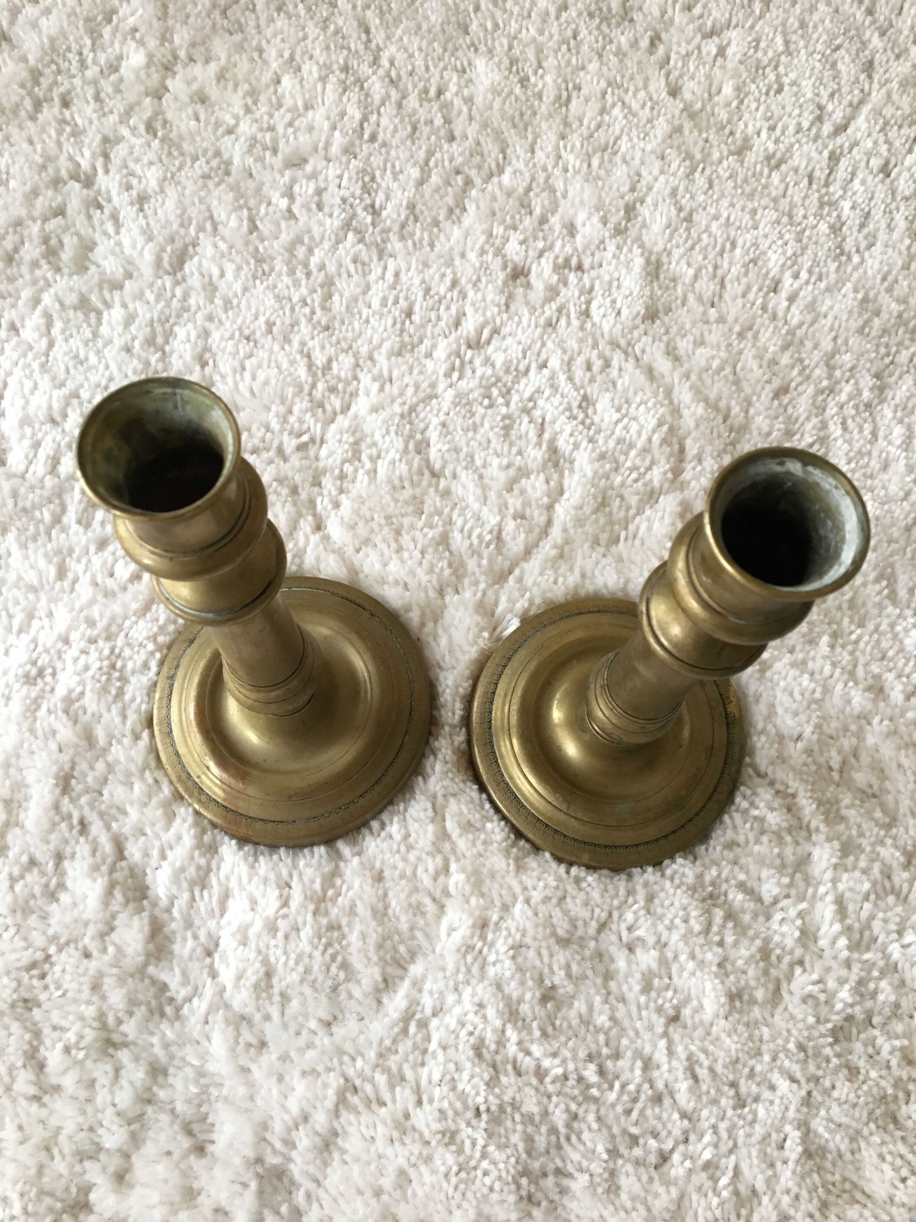 Pair of brass candlestick
