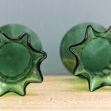 Pair of vases with collars, blown glass