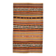 Tapis kilim vintage turc rayé multicolore à motifs géométriques, 190x320 cm