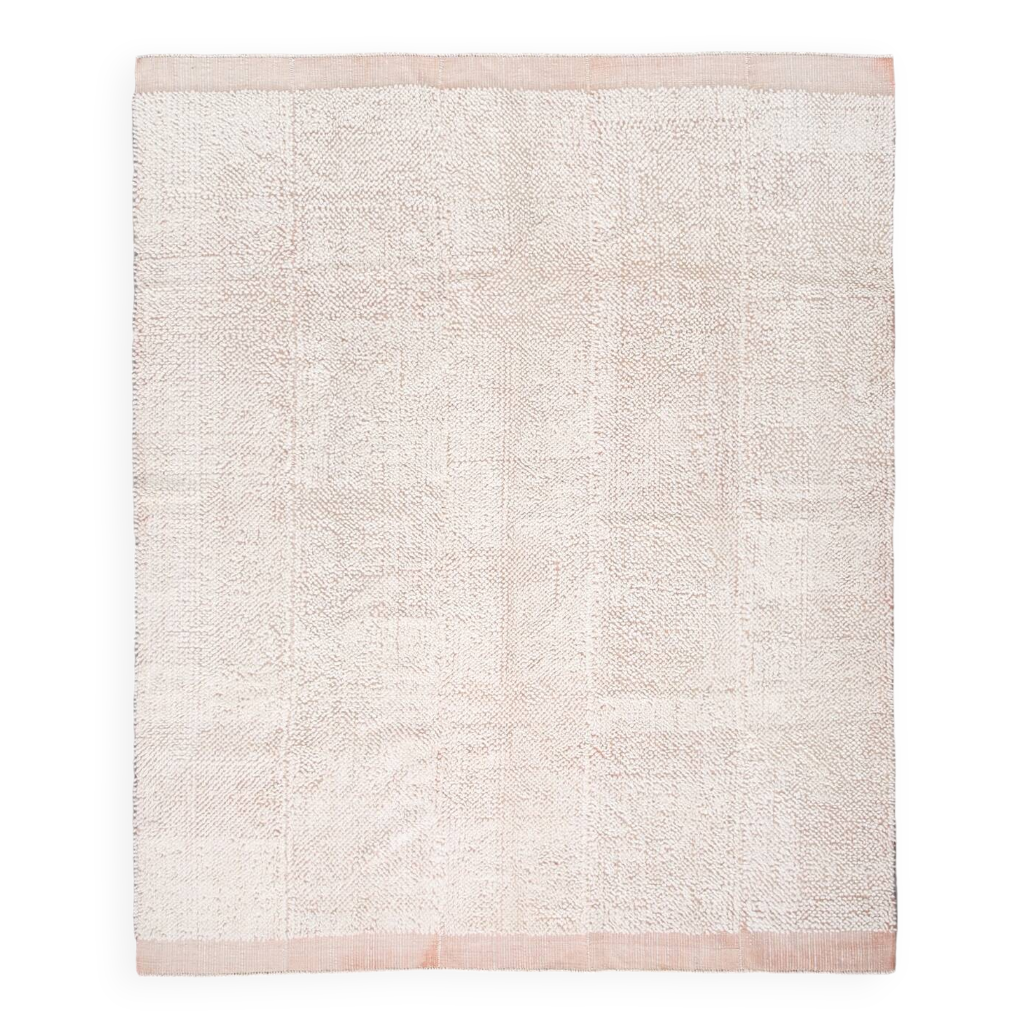 8x10 Peach Orange Handmade Wool Vintage Rug, 250x304Cm SK 34929